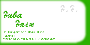 huba haim business card